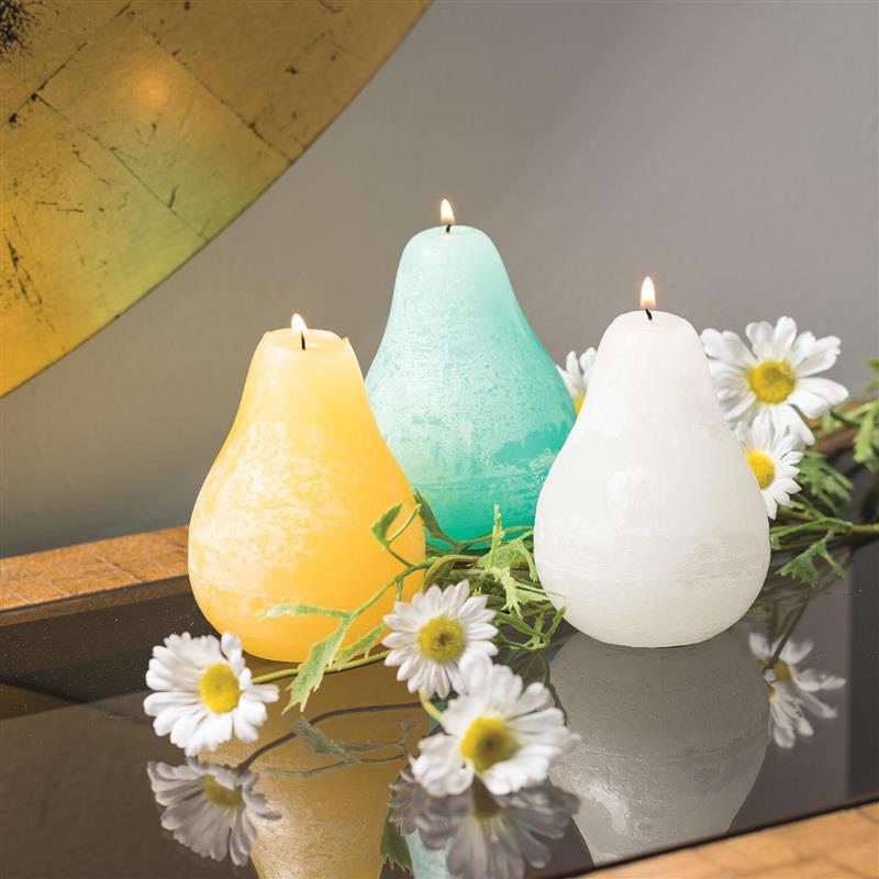 Turqouise Timber Pear Candle