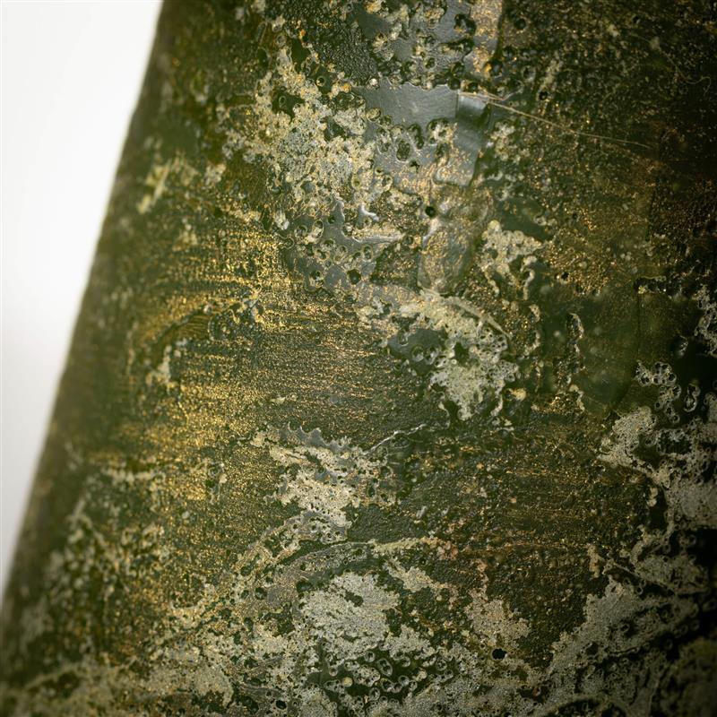 Ritz Green Timber Pillar Candle