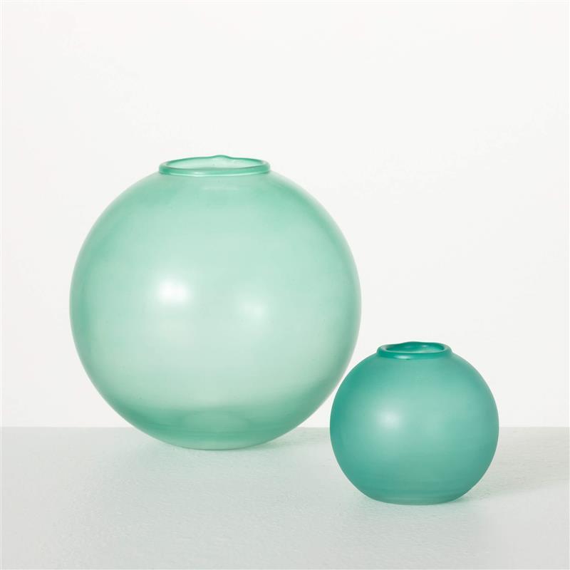 Sea Glass Globe Vase ~ Small