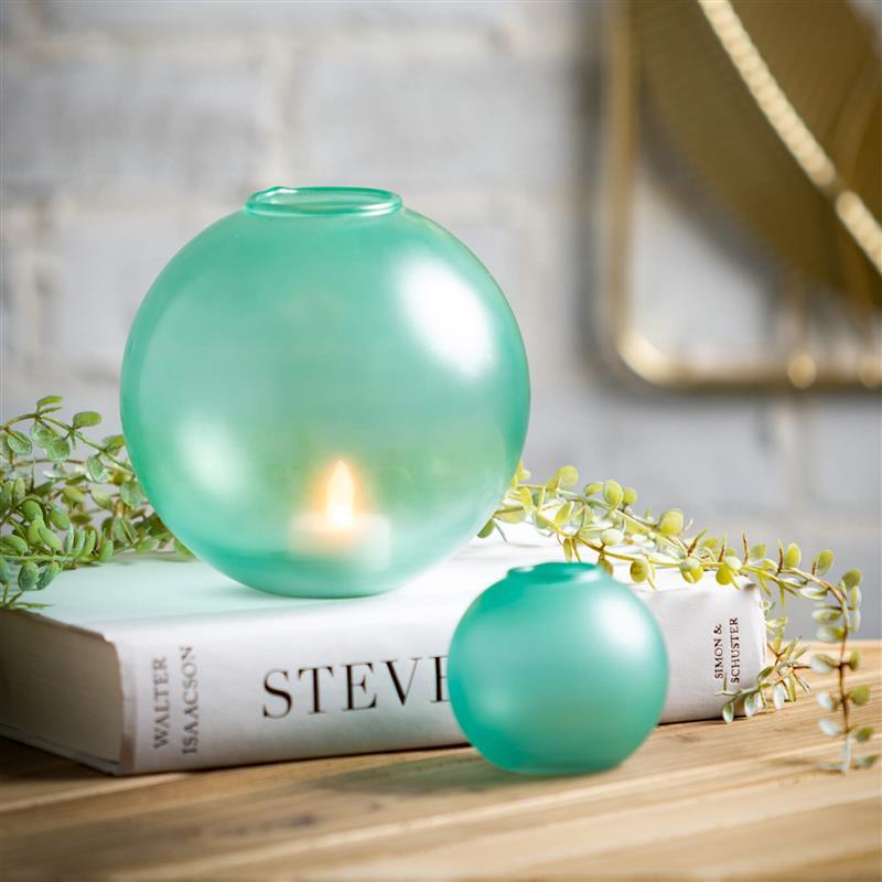 Sea Glass Globe Vase ~ Small