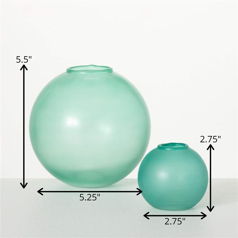 Sea Glass Globe Vase ~ Small