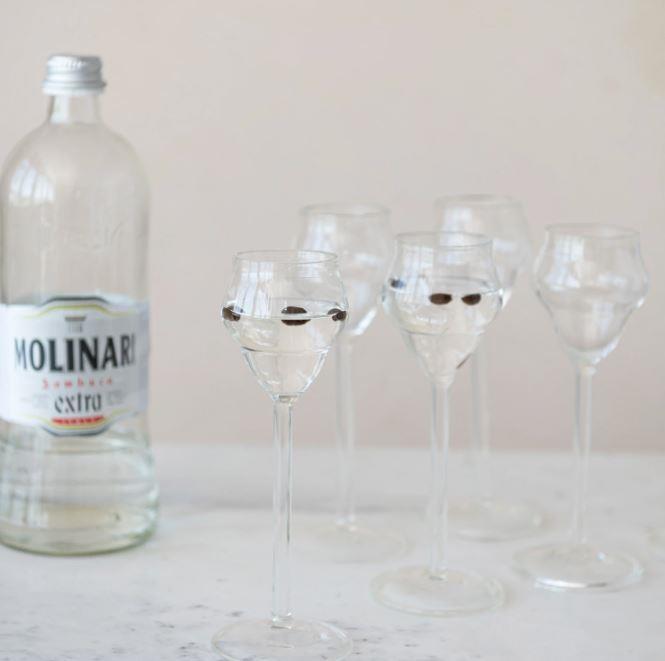 Stemmed Sambuca Glass ~ 2.5 ounce