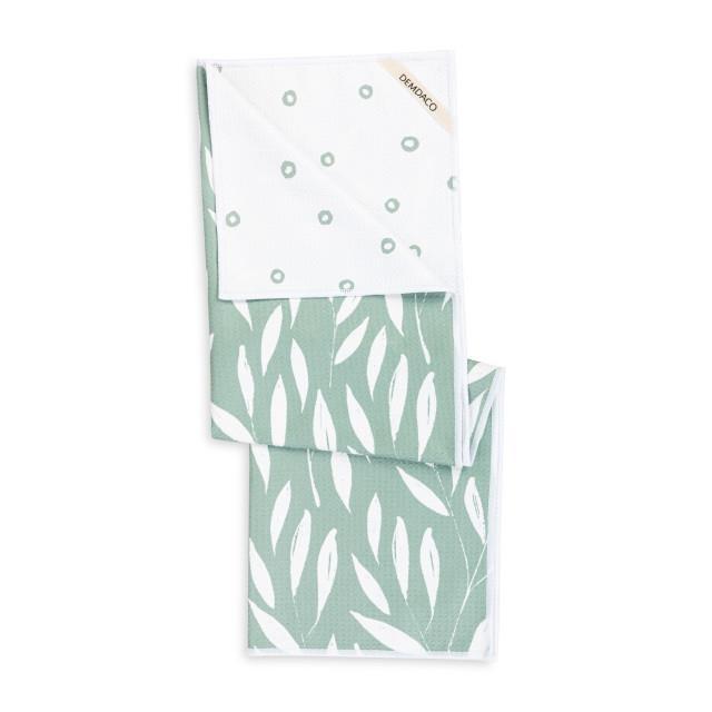 Sage Leaves Absorbent 2-Sided Towel