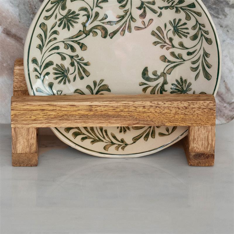 Mango Wood Stand With 3 Sections ~ Natural