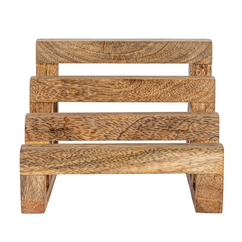 Mango Wood Stand With 3 Sections ~ Natural