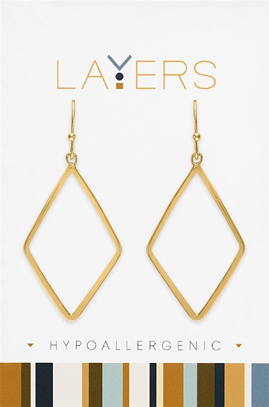 Gold Geometric Dangle Layers Earrings