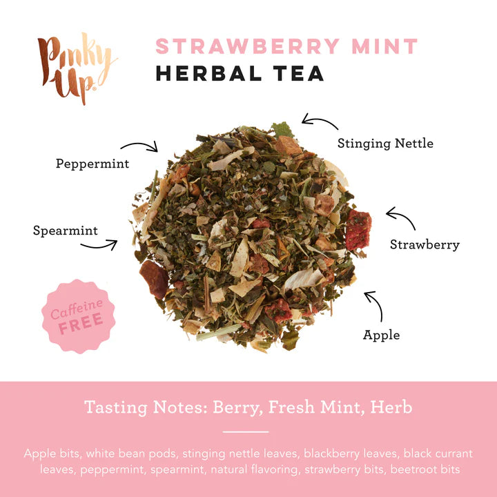 Strawberry Mint Herbal Tea ~ 15 Sachets