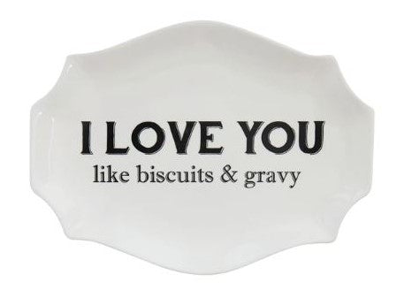 Stoneware Plate with Saying