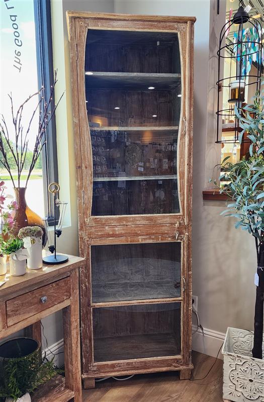 Chimney Cabinet with 2 Glass Doors