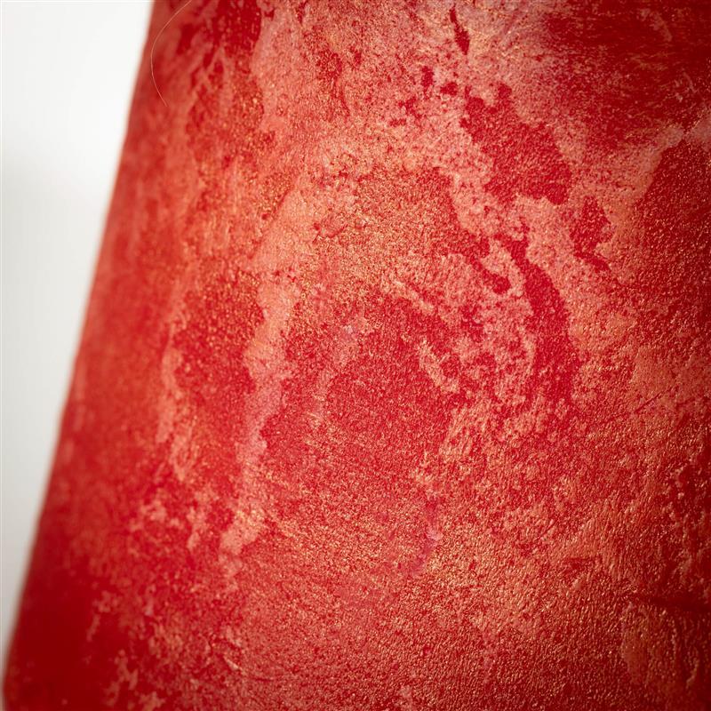 Ritz Red Timber Pillar Candle