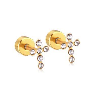 Clara ~ Cross Stud Earring