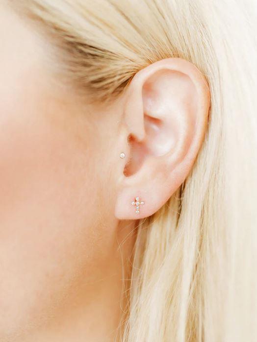 Clara ~ Cross Stud Earring