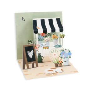 Mini Pop-Up Card ~ Flower Cart ~ All Occasion