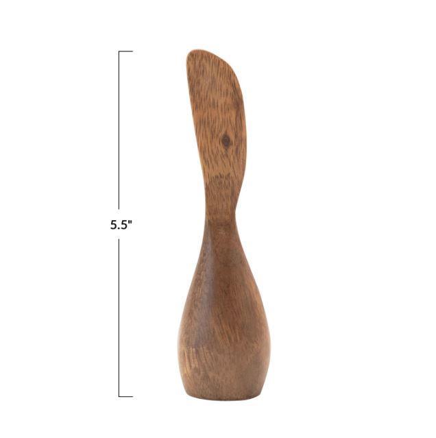 Hand-Carved Acacia Wood Standing Canape Knife