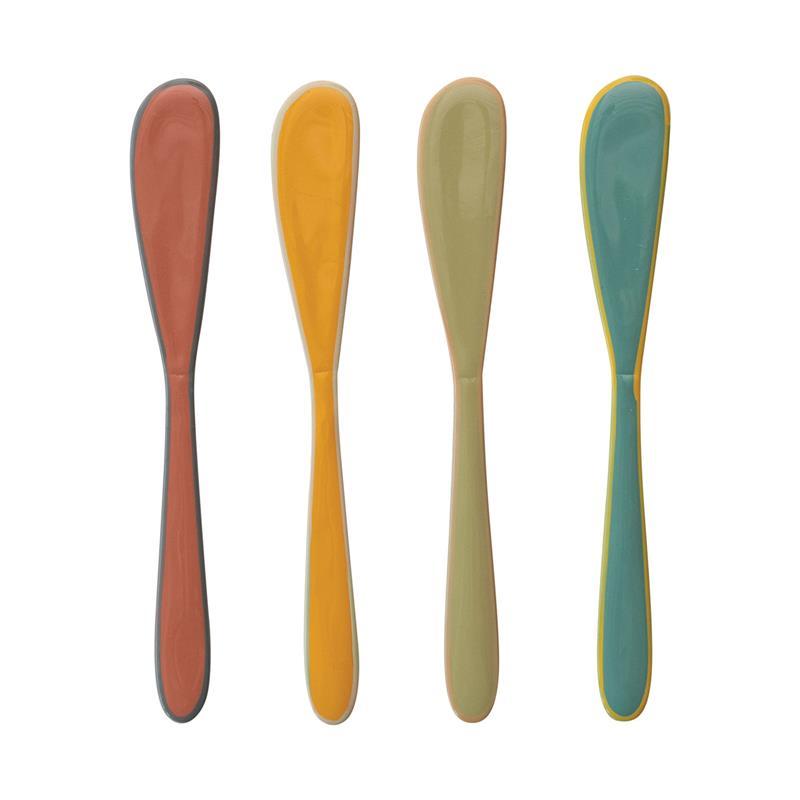 Enameled Stainless Steel Canape Knives ~ Set of 4