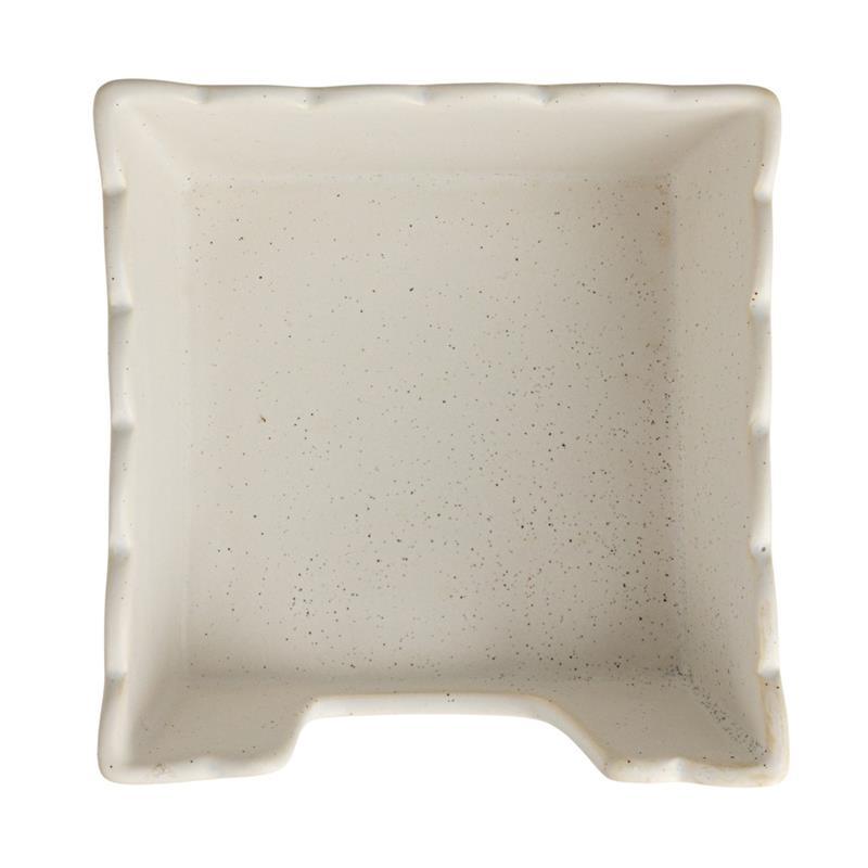 Stoneware Napkin Holder with Bird Shaped Weight