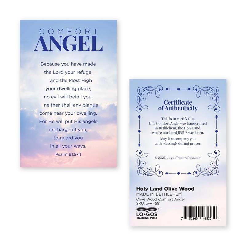 HOLY LAND OLIVE WOOD COMFORT ANGEL
