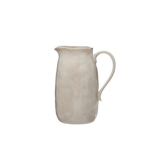 White Stoneware Pitcher