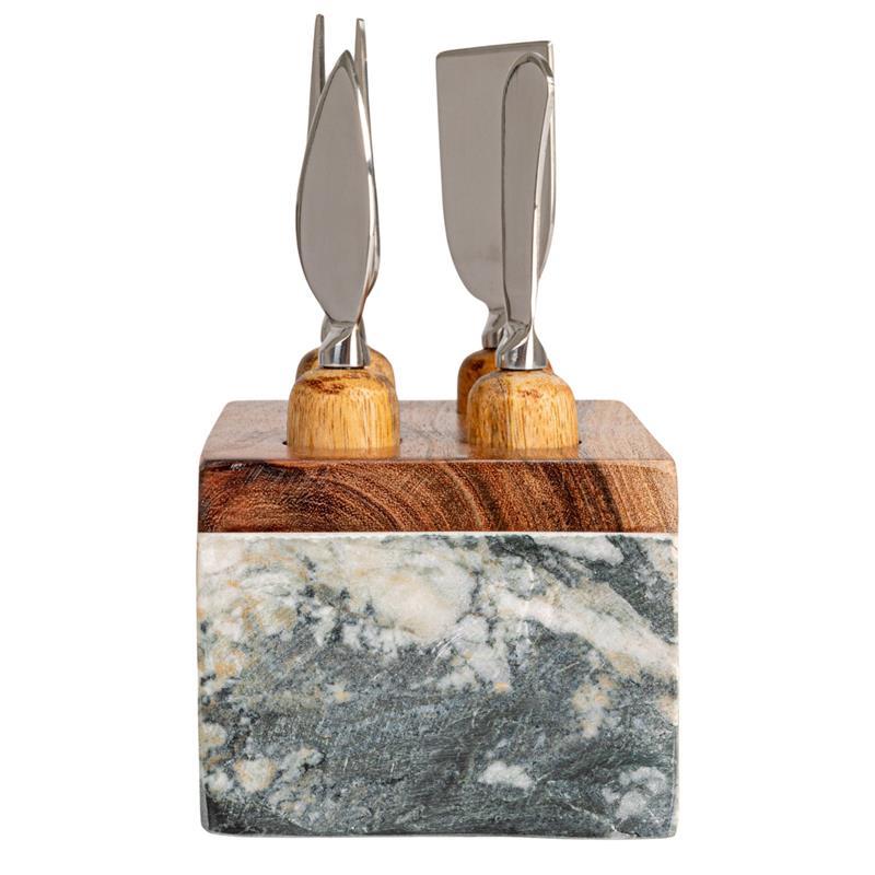 Stainless Steel Cheese Servers with Stand ~ Set of 5