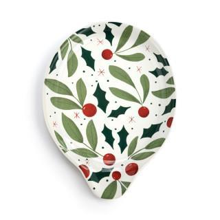 Holly Leaves Spoon Rest