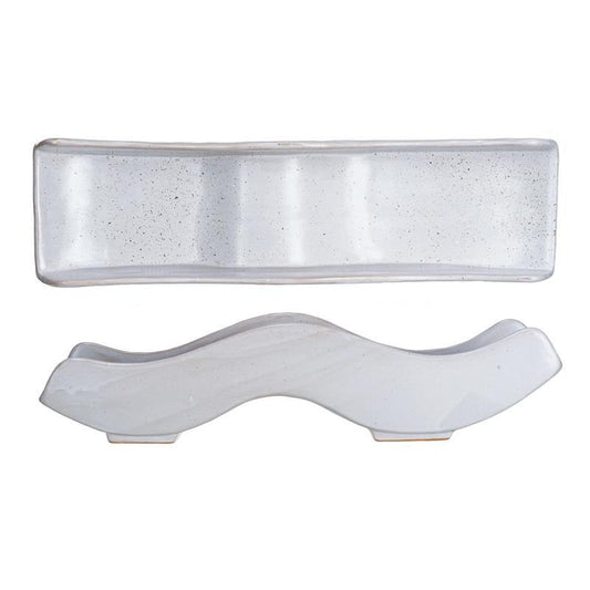 STONEWARE WAVE TRAY ~ REACTIVE GLAZE (EACH WILL VARY)