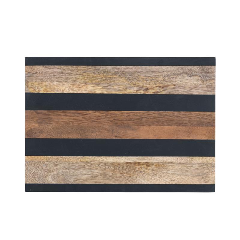 MANGO WOOD CHEESE/CUTTING BOARD WITH STRIPS