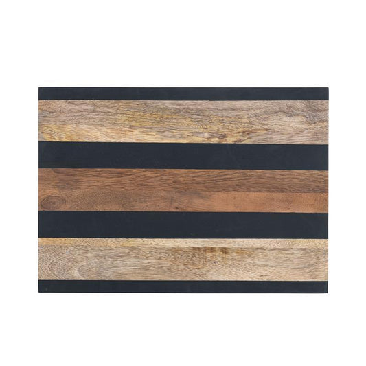 MANGO WOOD CHEESE/CUTTING BOARD WITH STRIPS