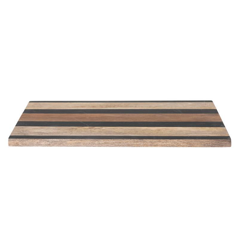 MANGO WOOD CHEESE/CUTTING BOARD WITH STRIPS