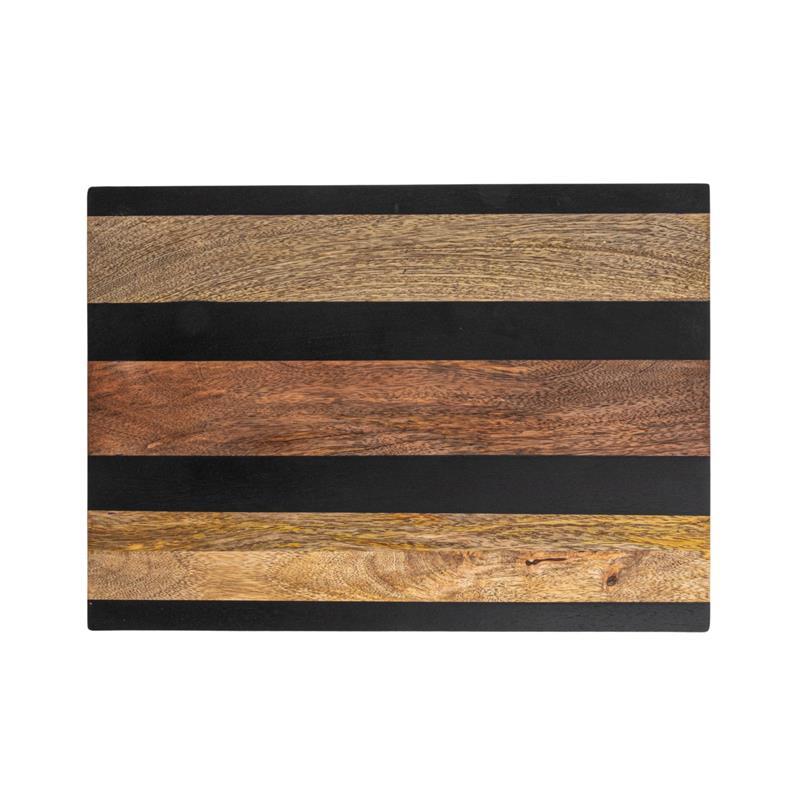 MANGO WOOD CHEESE/CUTTING BOARD WITH STRIPS