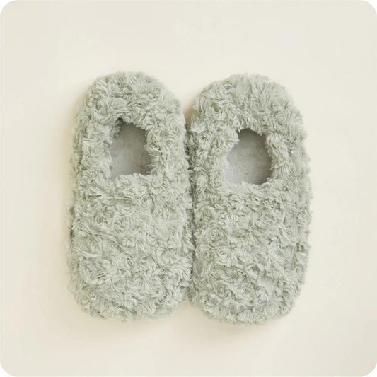 Curly Warmies Slippers Sage