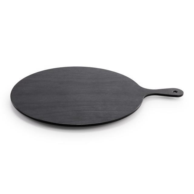 Round Melamine Black Wood Board