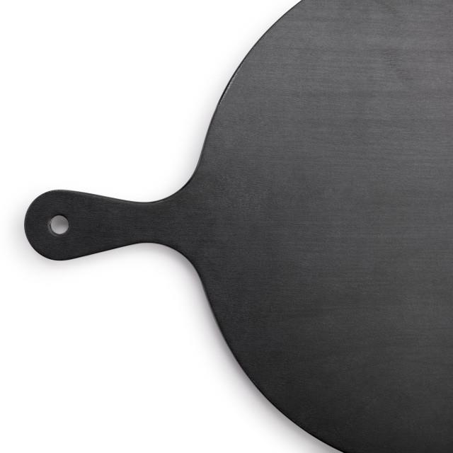 Round Melamine Black Wood Board