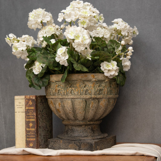Etched Leaf Planter ~ 11.5 Inches