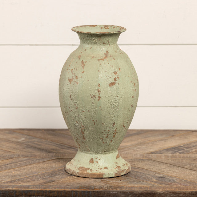 Light Green Decorative Vase ~ 13 Inches