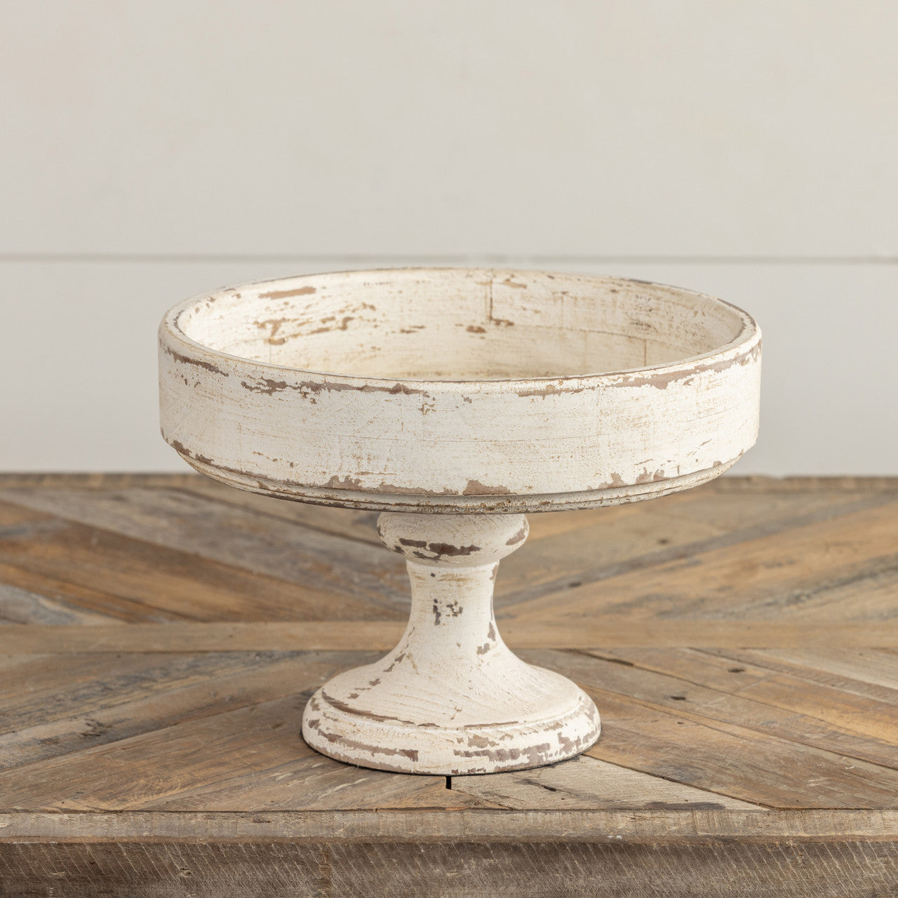 Aged White Riser ~ 10 Inches